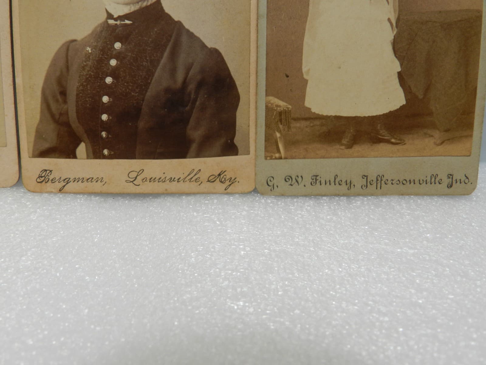 3 Antique Cabinet Card Photo Victorian Young Women Bride Indiana Kentucky (I62S) - Thumbnail 5