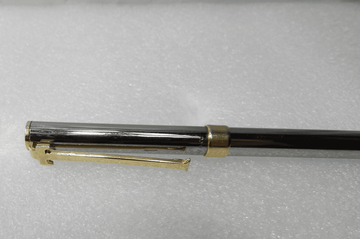 Tiffany Silver & Gold "T" Clip Ballpoint Pen (I61S) - Thumbnail 4