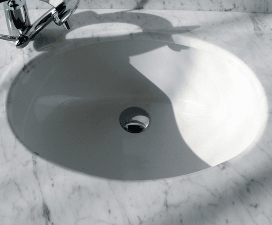 Lacava 33S 001 Under Counter Porcelain Bathroom Sink w Overflow White E17K - Thumbnail 3
