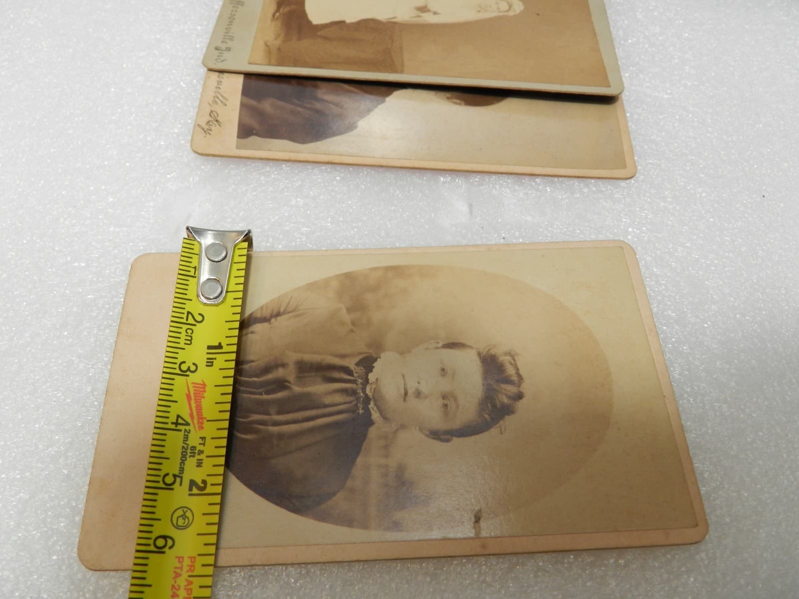 3 Antique Cabinet Card Photo Victorian Young Women Bride Indiana Kentucky (I62S) - Thumbnail 9