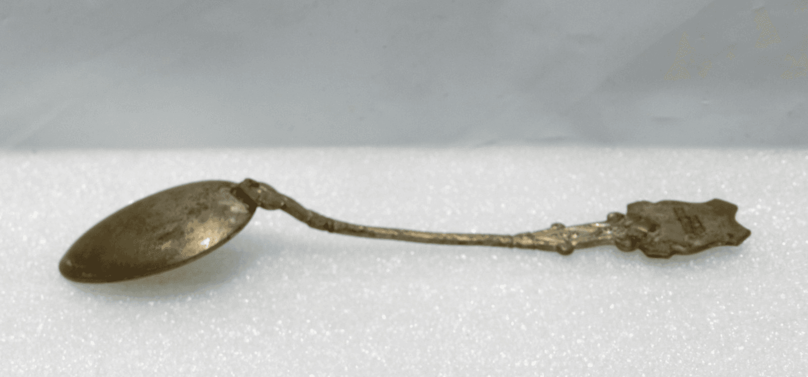 Vintage Czechoslovakia Porcelain Enamel Gold Plated Spoon (I63S) - Thumbnail 6