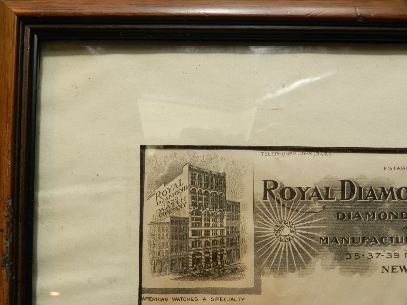1923 Royal & Diamond Watch Co New York NY Customer Letter Salesman Framed (I72S - Thumbnail 8