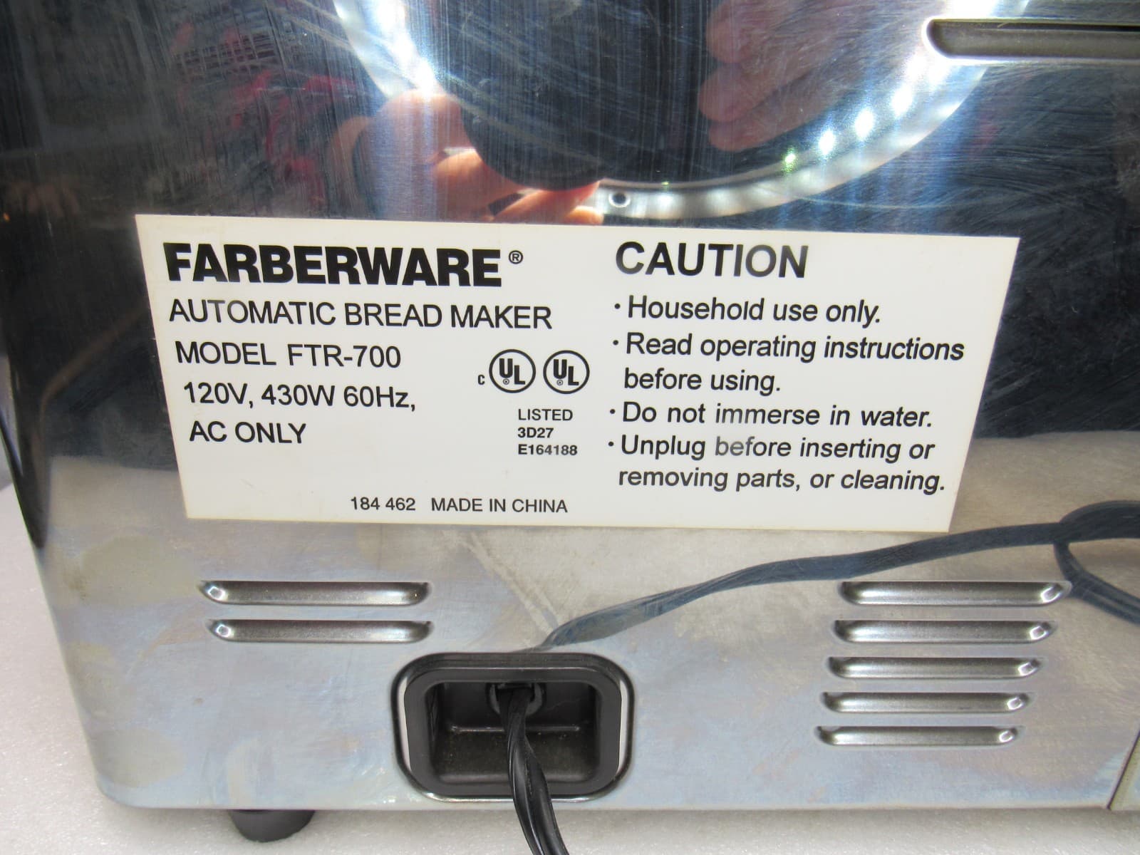 Faberware Automatic Dough & Bread Maker FTR-700 Tested, Works (I76J) - Thumbnail 9