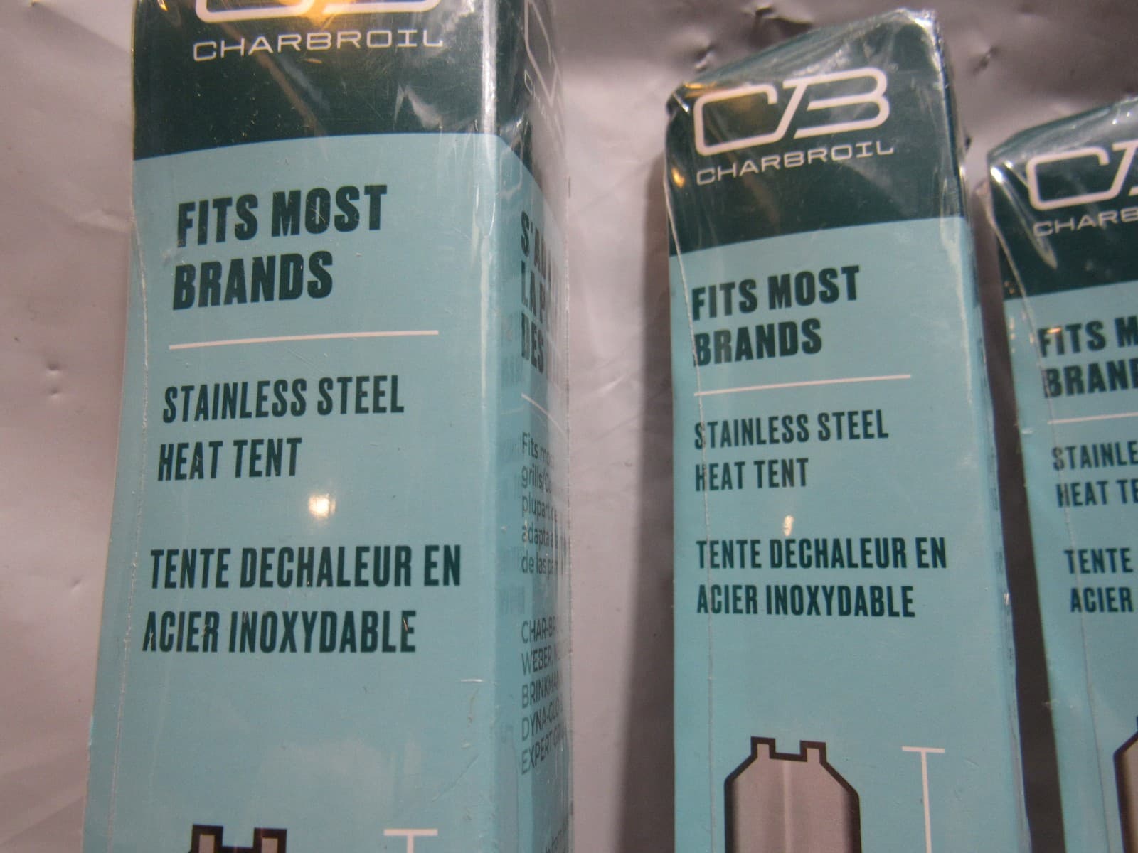12.5" to 21.75" Charbroil Heat Tent Fits most Brands Expandable 4 Pack (I80J) - Thumbnail 2