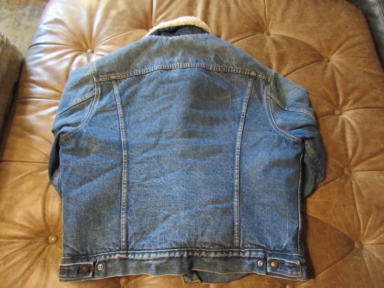 Vintage Levi’s Type 3 Trucker Sherpa Fleece Lined Denim Jacket XL I67M - Thumbnail 6