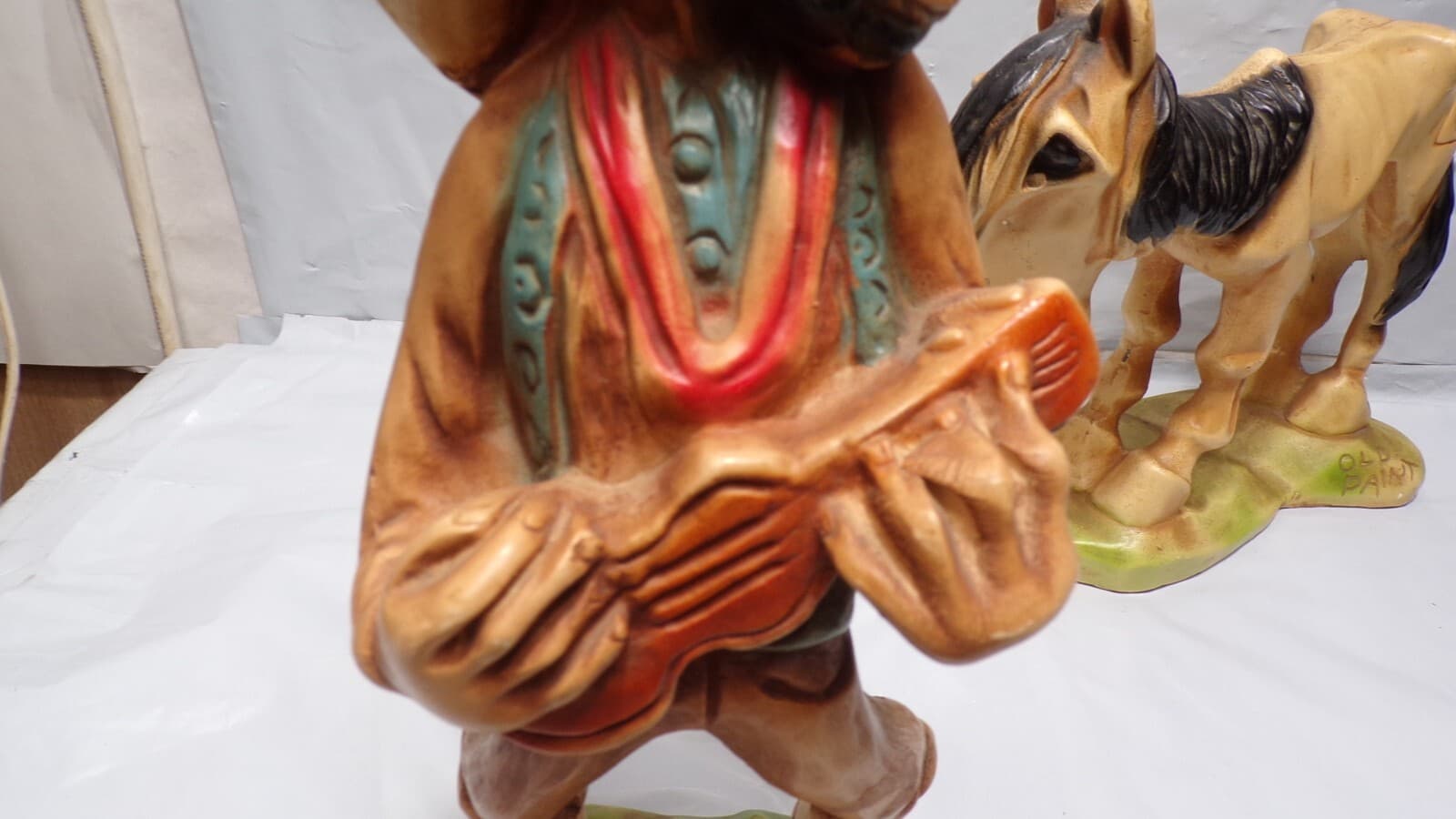 Vintage H.S. Anderson "Tex & Old Paint" Chalkwear Figures (N51J) - Thumbnail 8