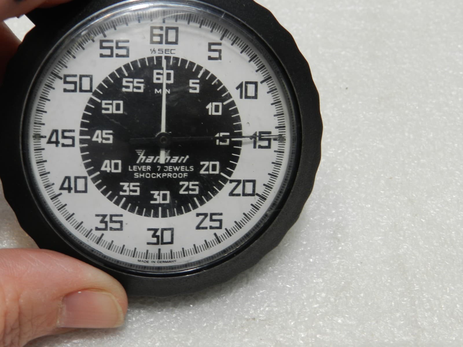 Vintage HANHART Stop Watch 7 Jew Military Issue Amer Athletic Equipment Z54JJ - Thumbnail 4