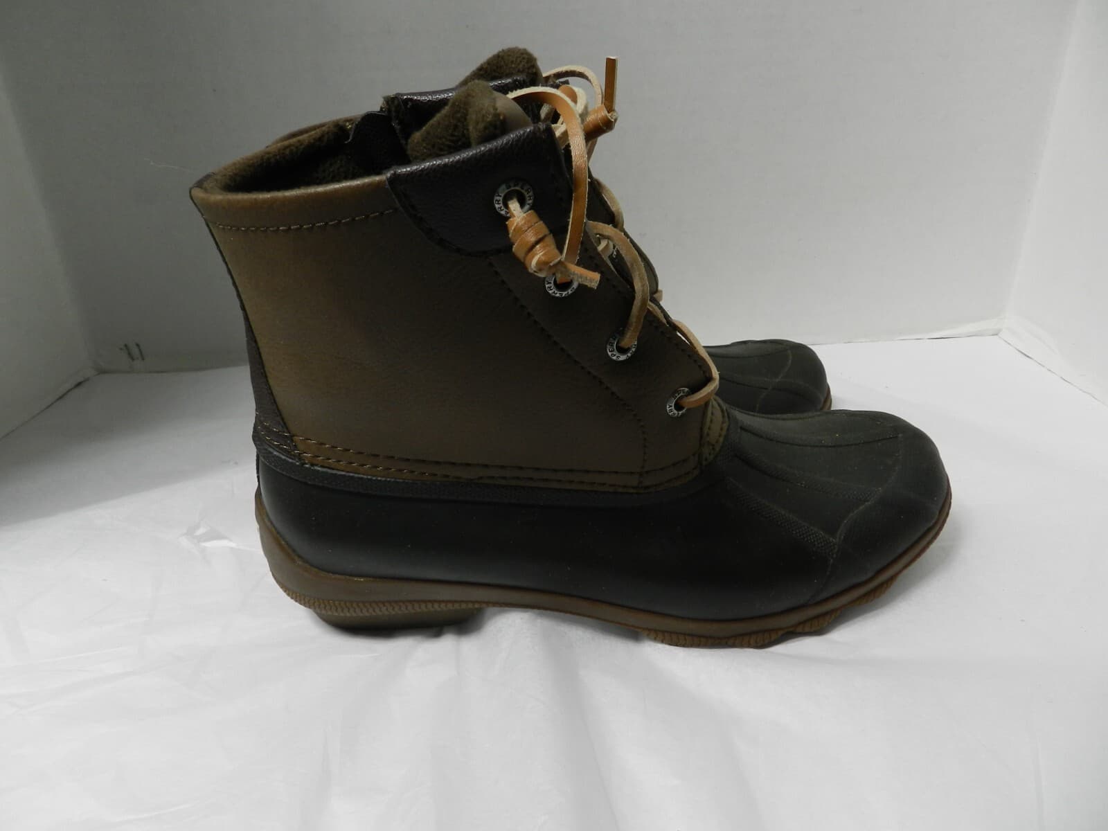 Sperry Women's Duck Boot Brown STS80524 US 7 E95 - Thumbnail 4