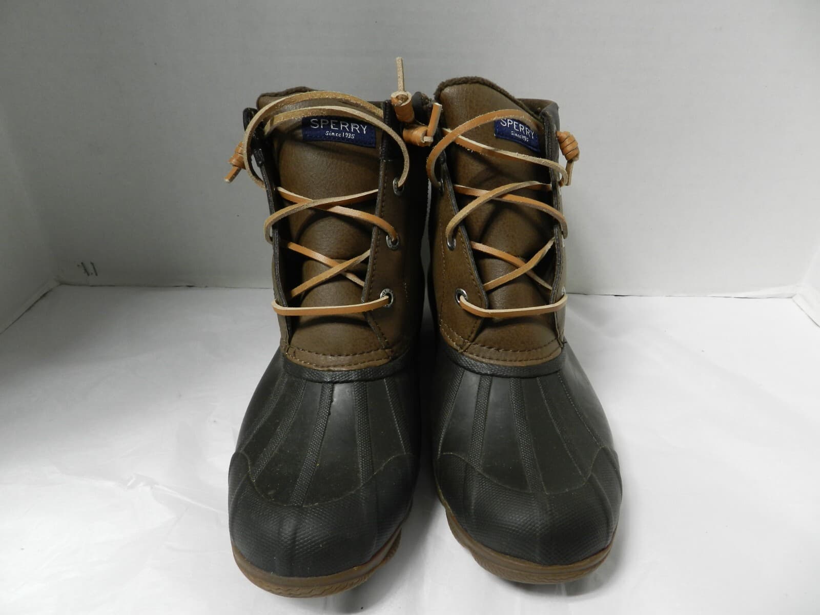 Sperry Women's Duck Boot Brown STS80524 US 7 E95 - Thumbnail 2