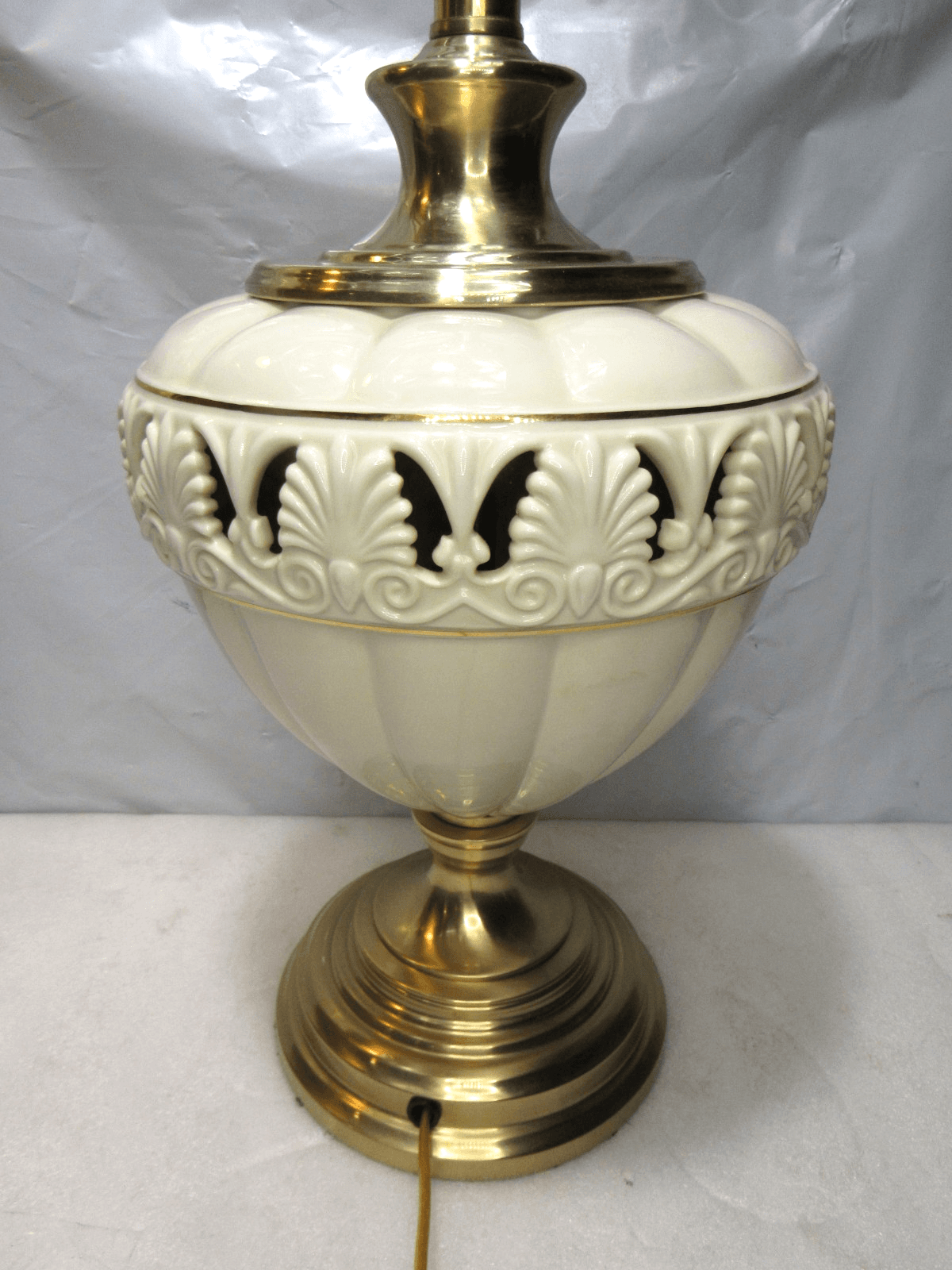 Rare LENOX QUOIZEL ATHENIAN TABLE LAMPS BRASS FINISH 30.5"H x 15"D 3 Way I75J - Thumbnail 7