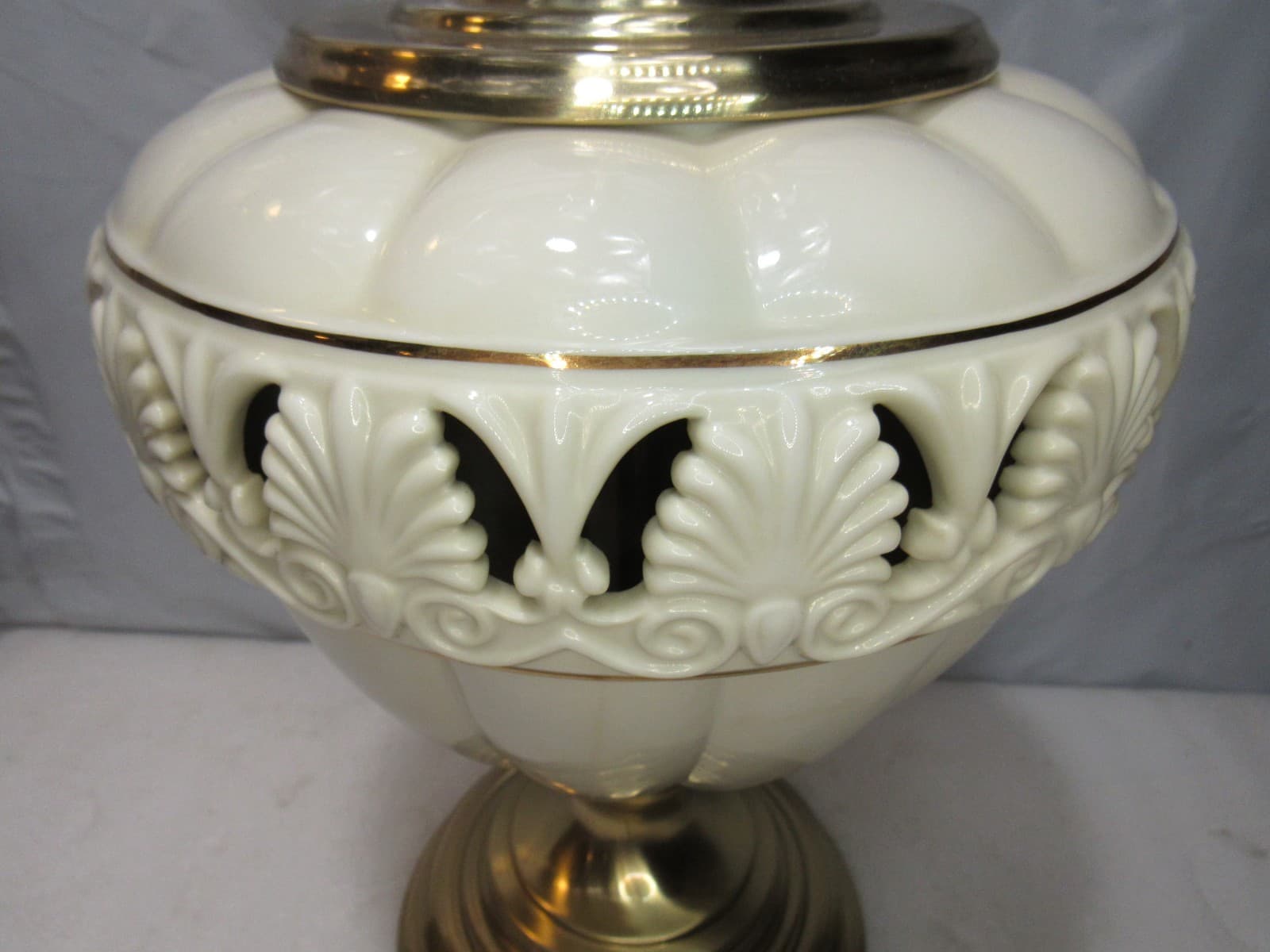 Rare LENOX QUOIZEL ATHENIAN TABLE LAMPS BRASS FINISH 30.5"H x 15"D 3 Way I75J - Thumbnail 8