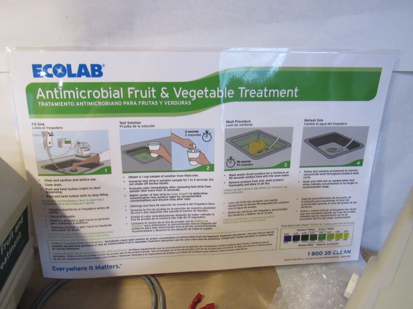 Ecolab Antimicrobial Fruit & Vegetable Treatment Complete Kit (Keystone) W29K - Thumbnail 12