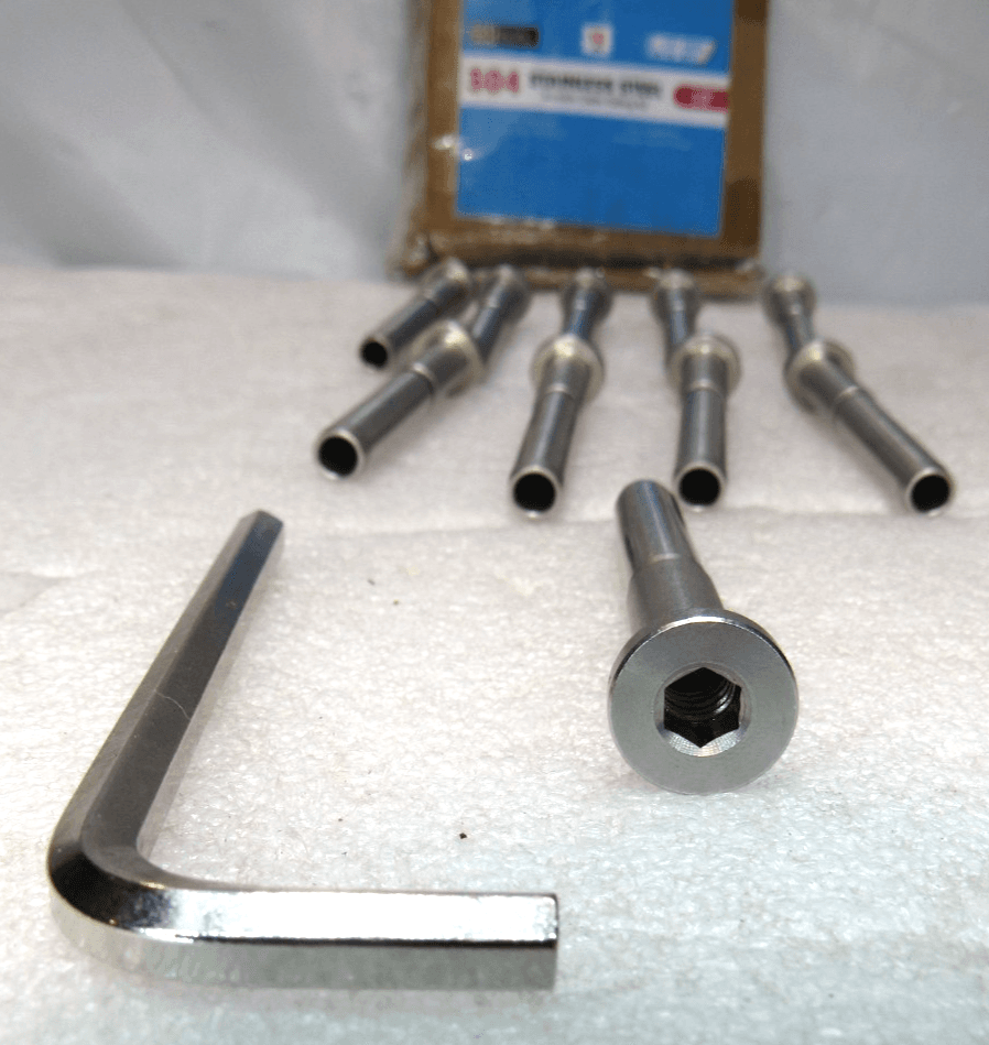 10Pk 1/8" Invisible Cable Railing Kit, Stainless Steel Invisible 304 (I82J) - Thumbnail 4