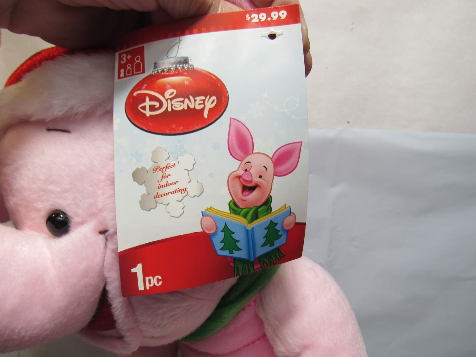 New 24" Disney Holiday Christmas Piglet On A Tree Stump Indoor Decoration (L75M) - Thumbnail 10