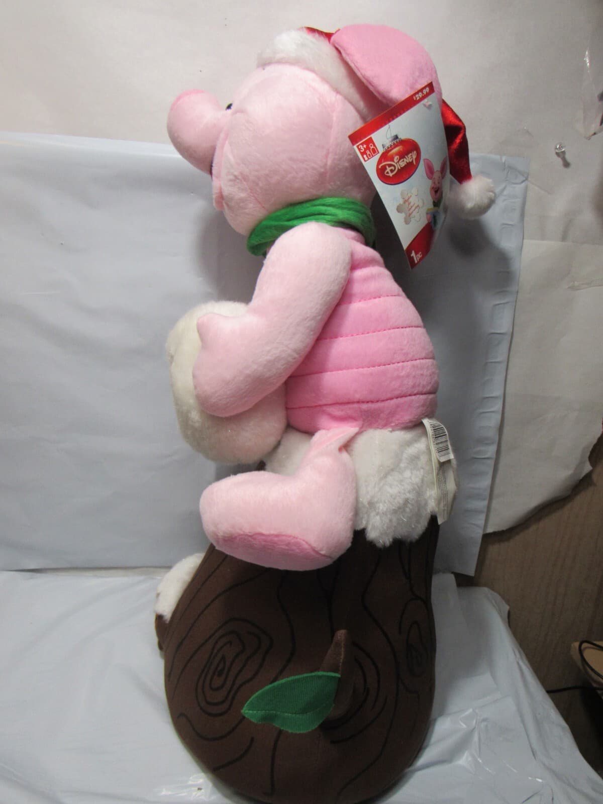 New 24" Disney Holiday Christmas Piglet On A Tree Stump Indoor Decoration (L75M) - Thumbnail 9