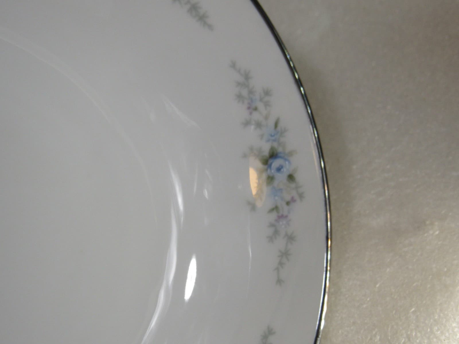 Retired NORITAKE ROSEBERRY 6241 Japan 6pc Place Setting Floral Print (X82K) - Thumbnail 6