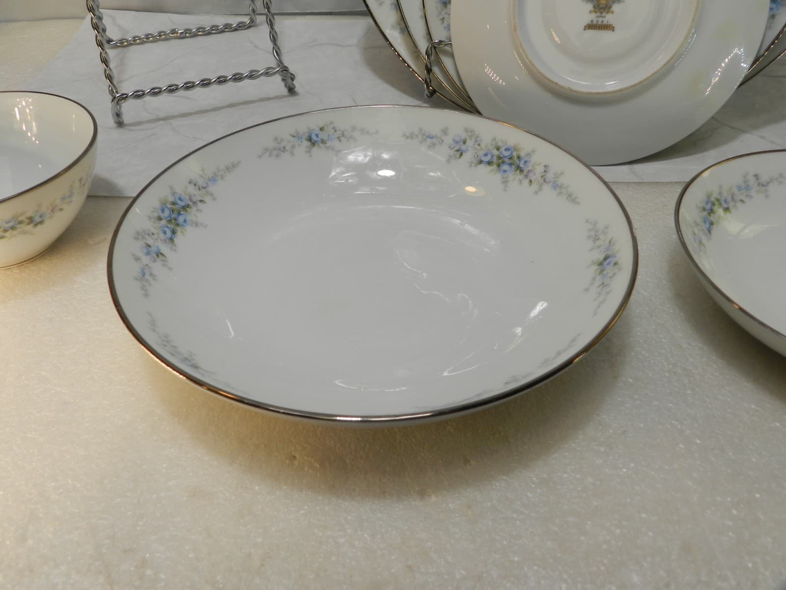 Retired NORITAKE ROSEBERRY 6241 Japan 6pc Place Setting Floral Print (X82K) - Thumbnail 10