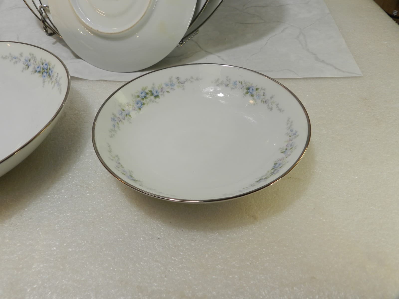 Retired NORITAKE ROSEBERRY 6241 Japan 6pc Place Setting Floral Print (X82K) - Thumbnail 11