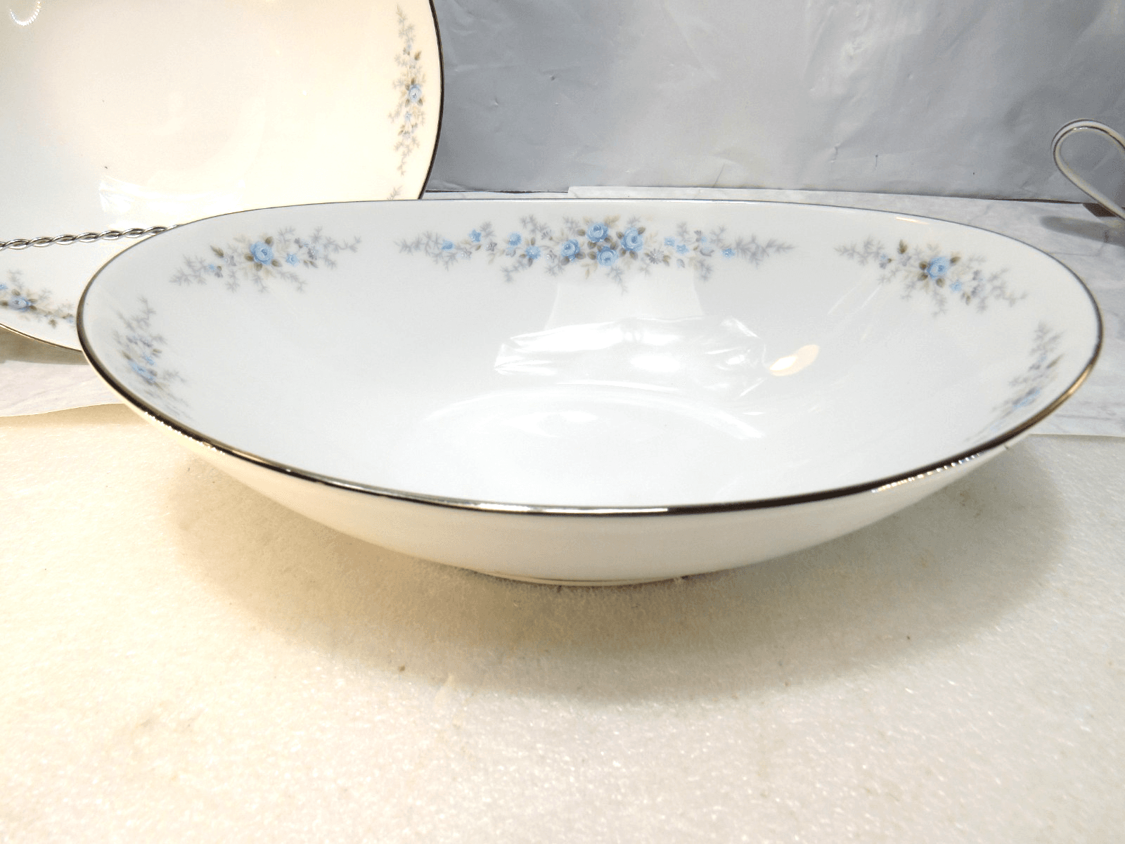 2 Retired NORITAKE ROSEBERRY 6241 Japan Round & Oval Serving Veg. Bowl (X84K) - Thumbnail 2