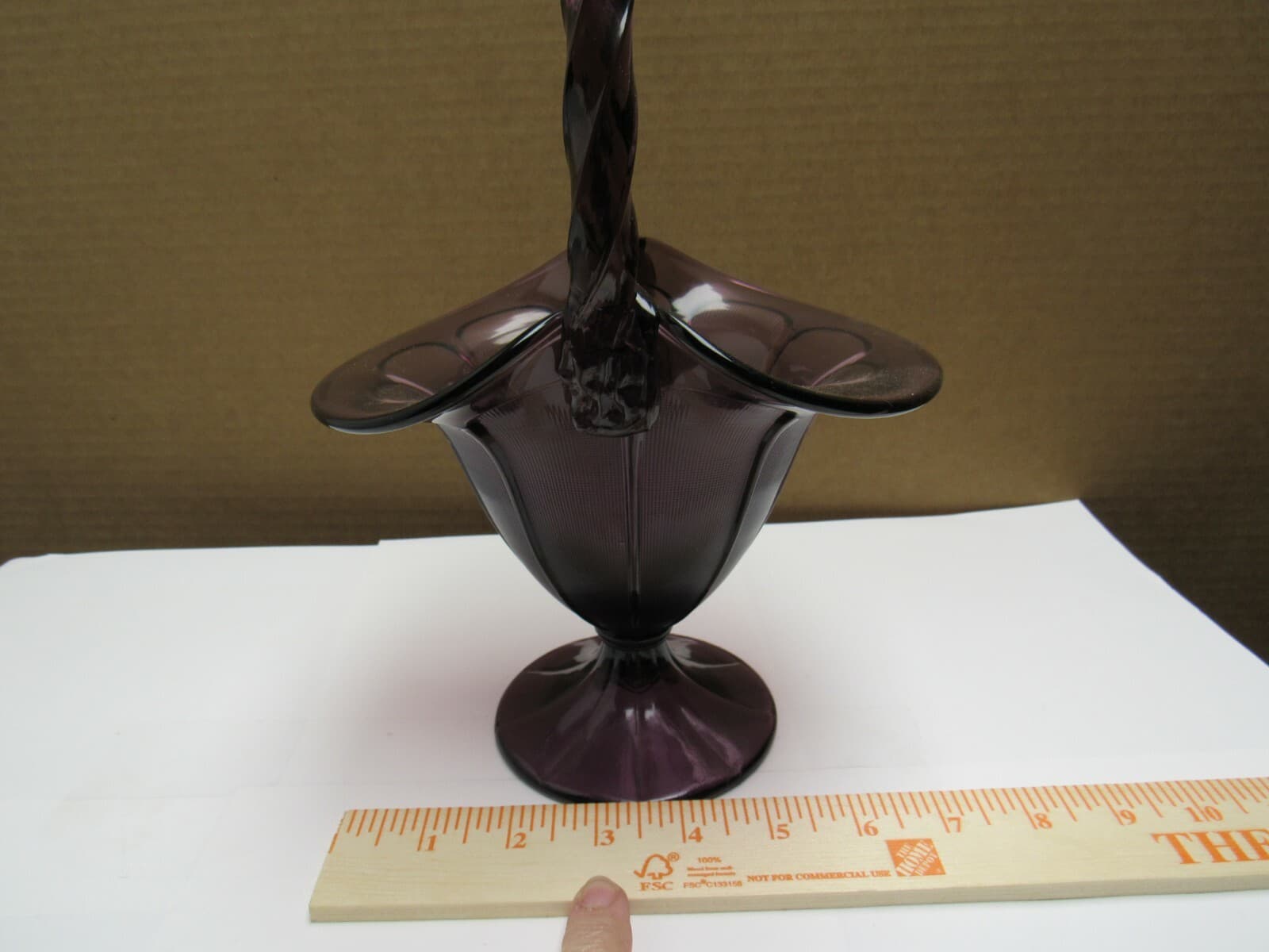 Fenton Amethyst Purple 11" Basket - Thumbnail 8