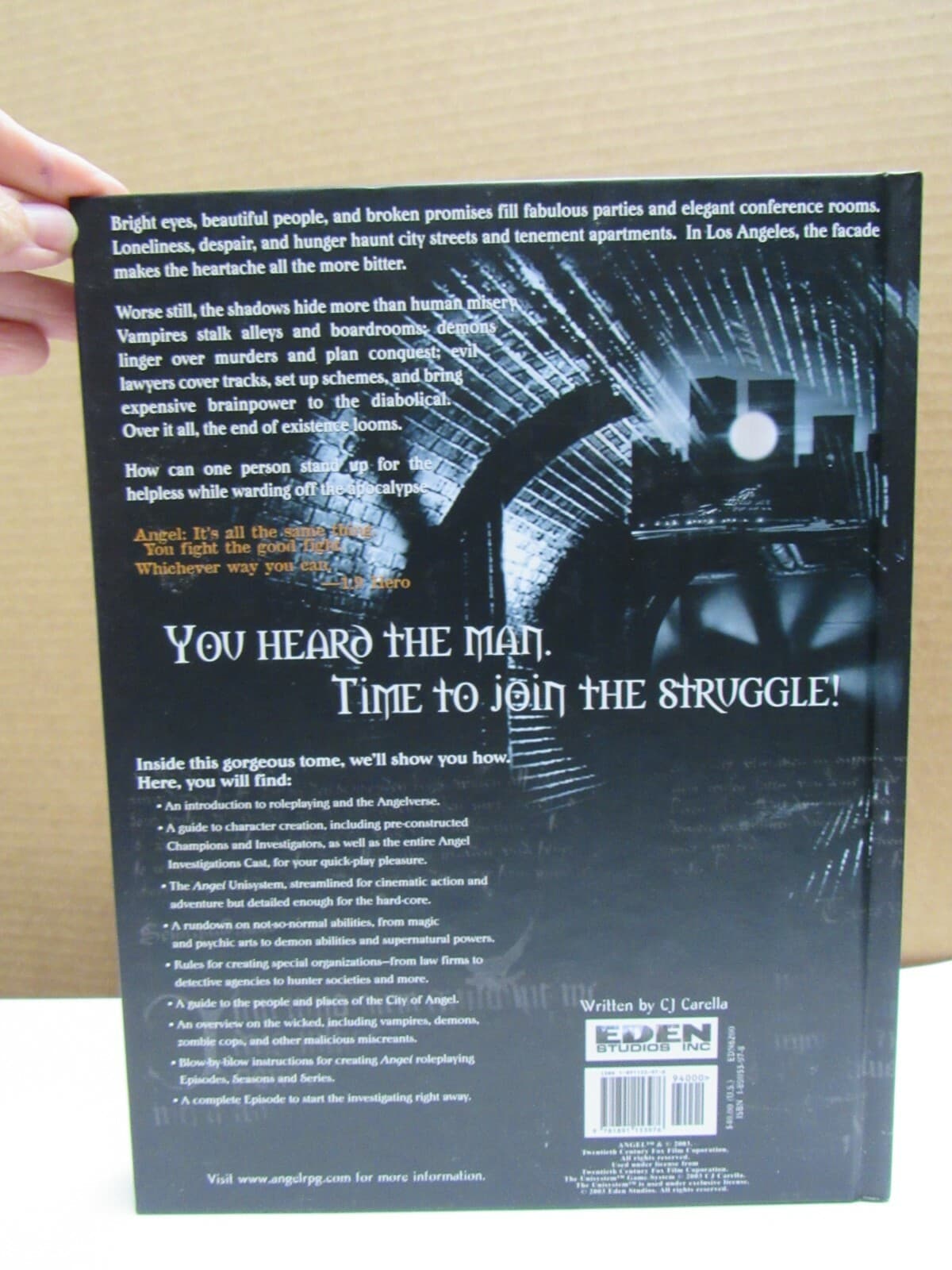 ANGEL COREBOOK ROLE PLAYING GAME Hardcover - Thumbnail 3