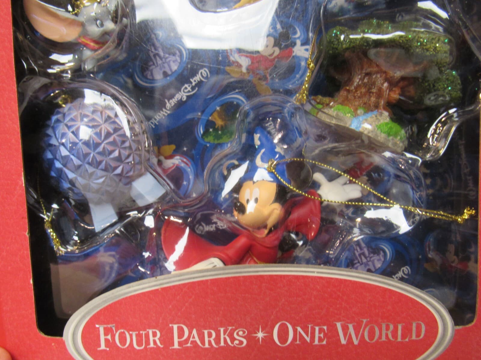 Rare Retired Disney Four Parks One World Story Book Ornament 8Piece Set L73M - Thumbnail 2