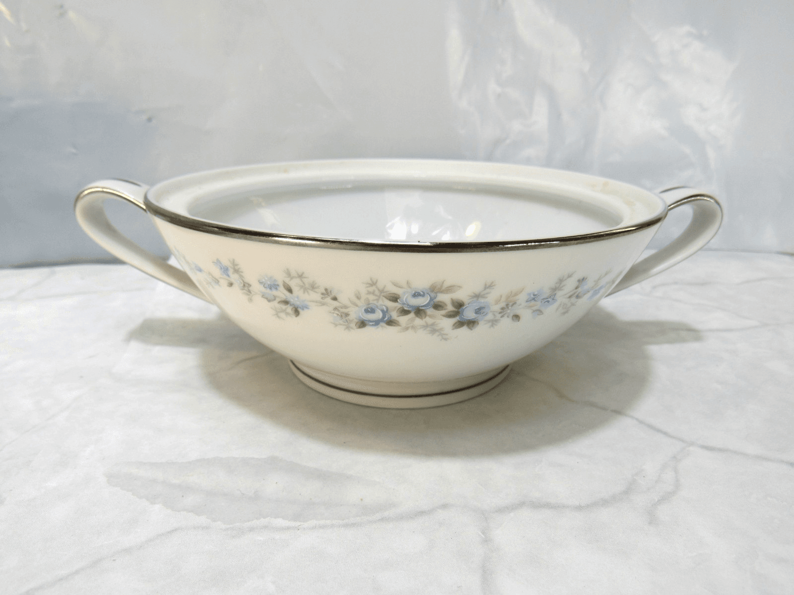 3Pc Retired NORITAKE ROSEBERRY 6241 Japan - Gravy Boat / Creamer / Sugar X86K - Thumbnail 10