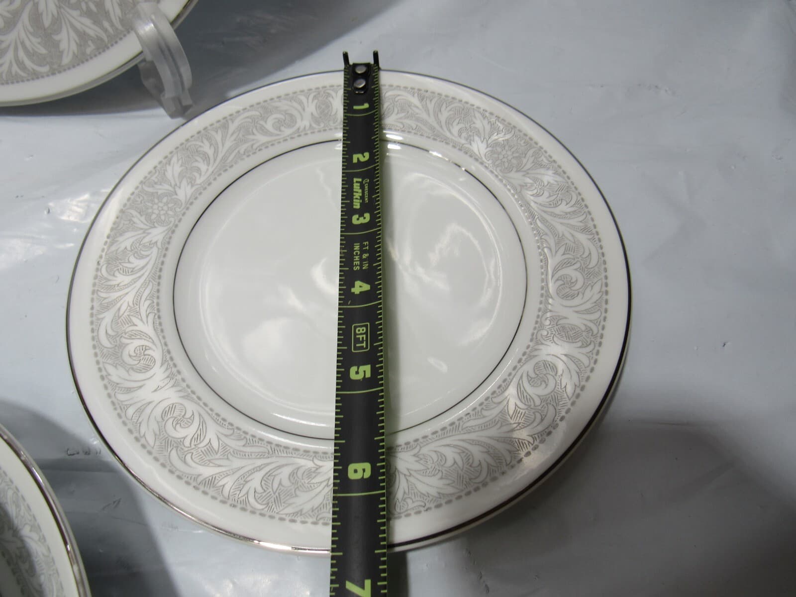 Imperial China Whitney 5671 6 pc Place Setting Dinnerware Set Gray/White (P24M) - Thumbnail 13