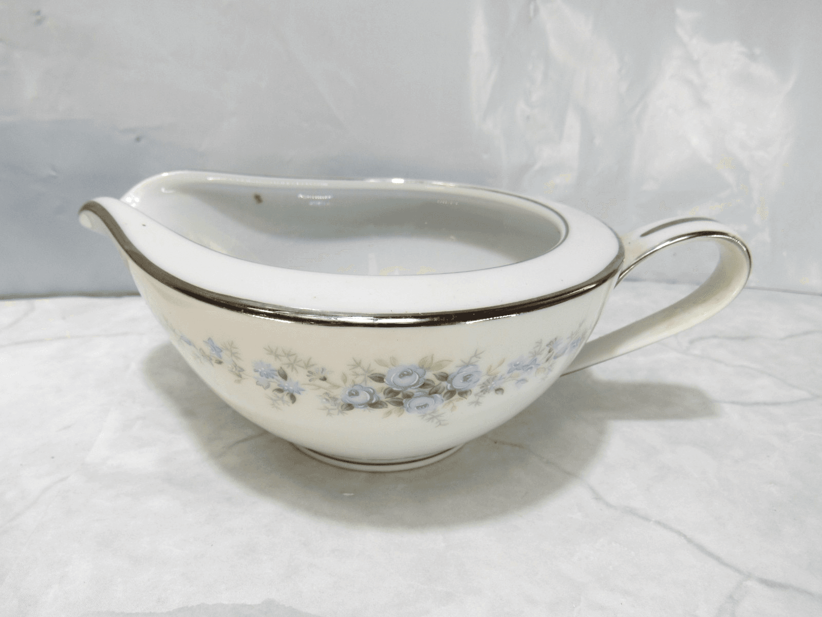 3Pc Retired NORITAKE ROSEBERRY 6241 Japan - Gravy Boat / Creamer / Sugar X86K - Thumbnail 6