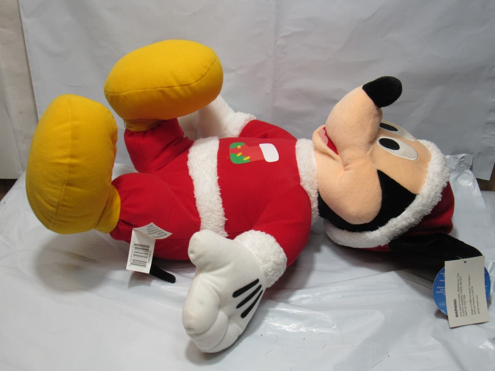 90's Mickey Mouse Santa Claus Plush Disney 18" Christmas Holiday NEW w Tags L78M - Thumbnail 7