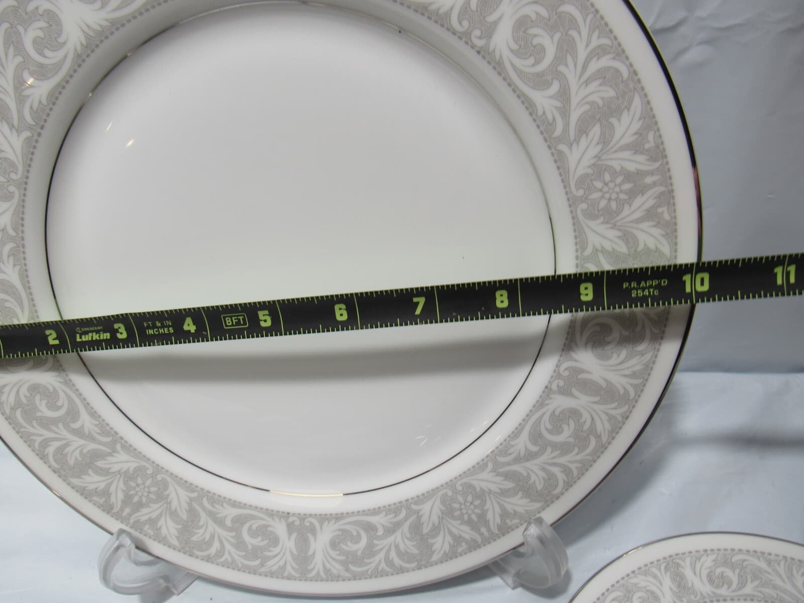 Imperial China Whitney 5671 5 pc Place Setting Dinnerware Set Gray/White (P25M) - Thumbnail 9