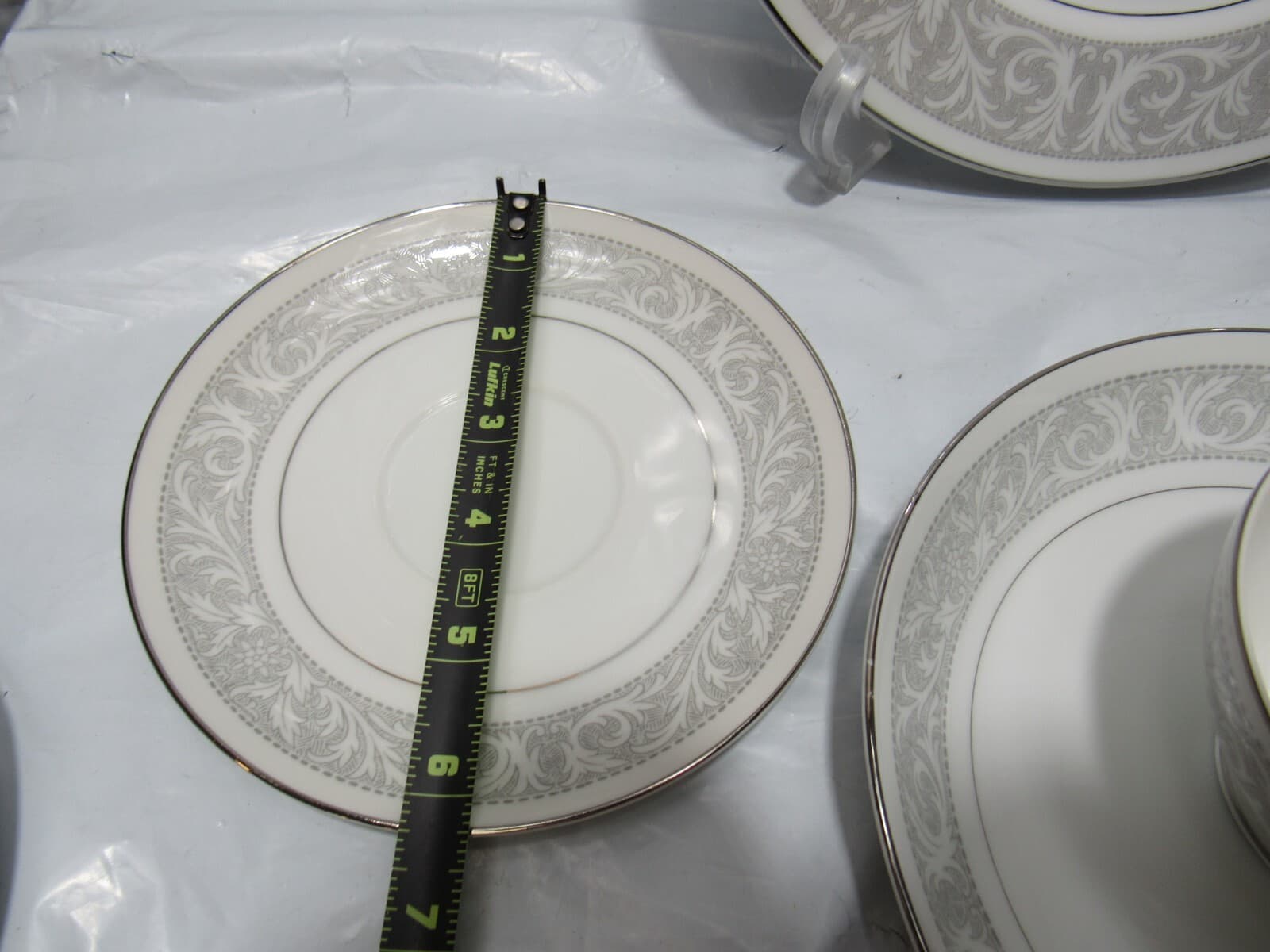 Imperial China Whitney 5671 5 pc Place Setting Dinnerware Set Gray/White (P25M) - Thumbnail 11
