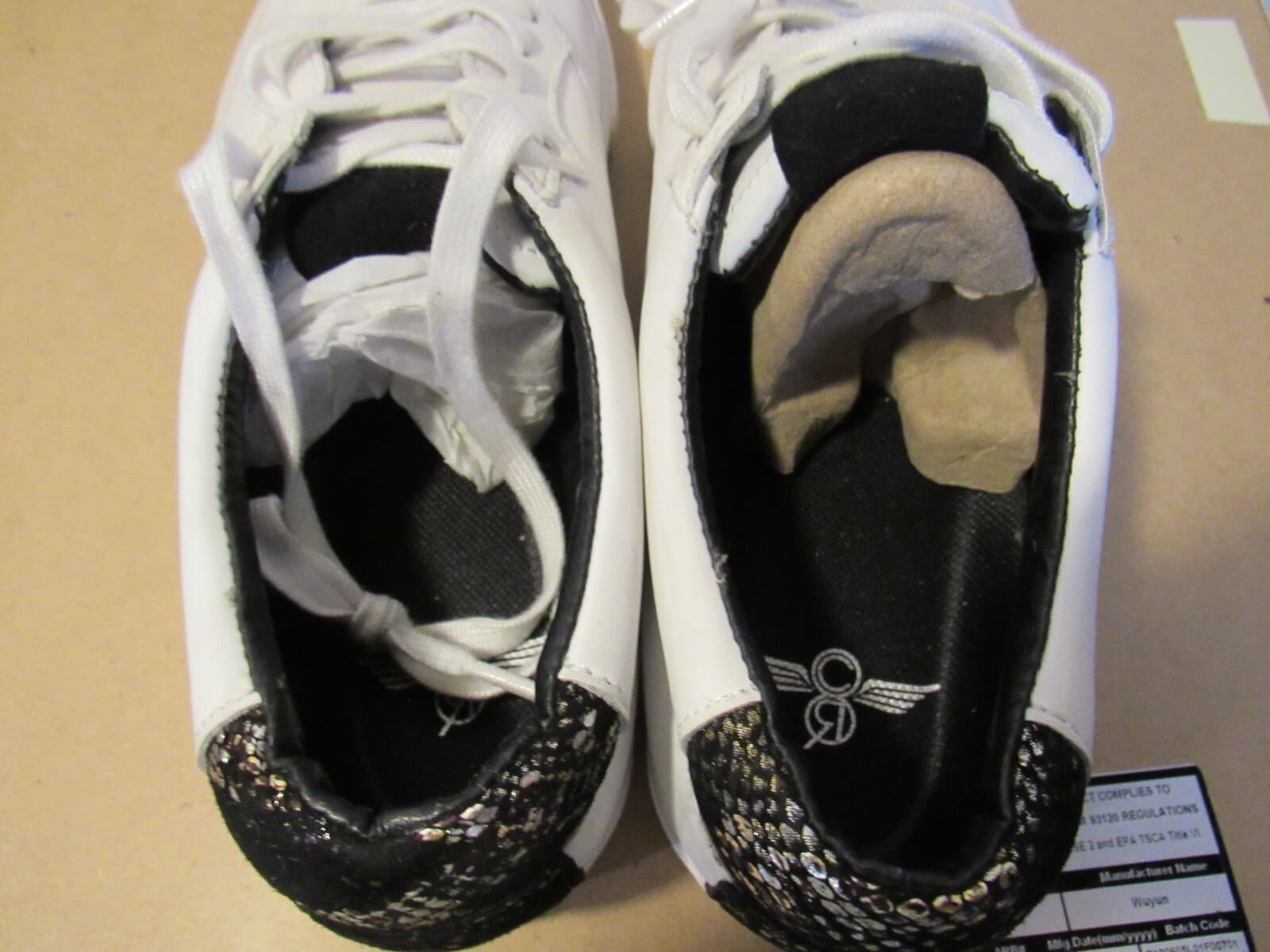 CREATIVE RECREATION CR8REC Mens Low Top Leather White/Metallic Snake SZ 9 B60M - Thumbnail 4