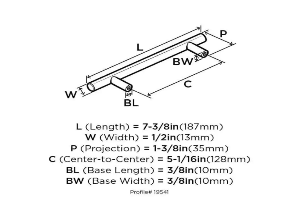 Lot Of 10 Amerock BP40517BBR Bar Pulls 5" Centers Cabinet Drawer Pull Black (K) - Thumbnail 5