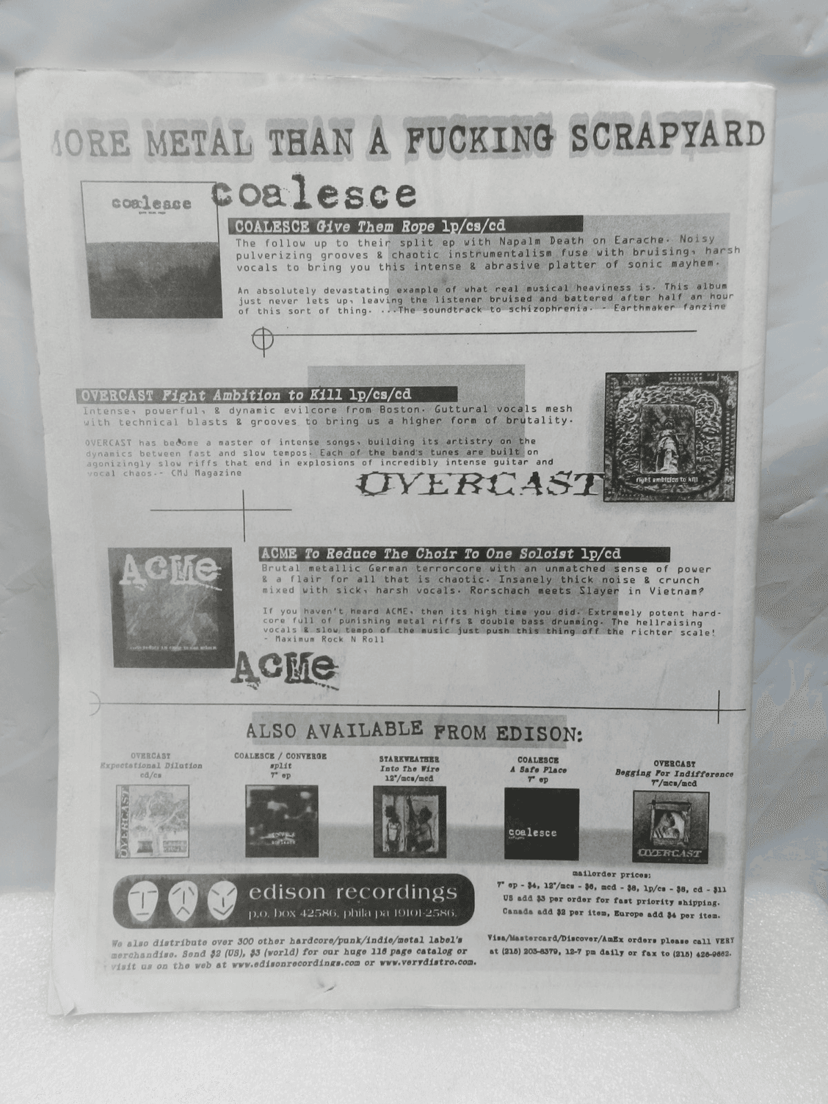 Second Nature & M.A.G Spring 1998/Hardcore / Punk/Straightedge Magazines (H15J) - Thumbnail 6