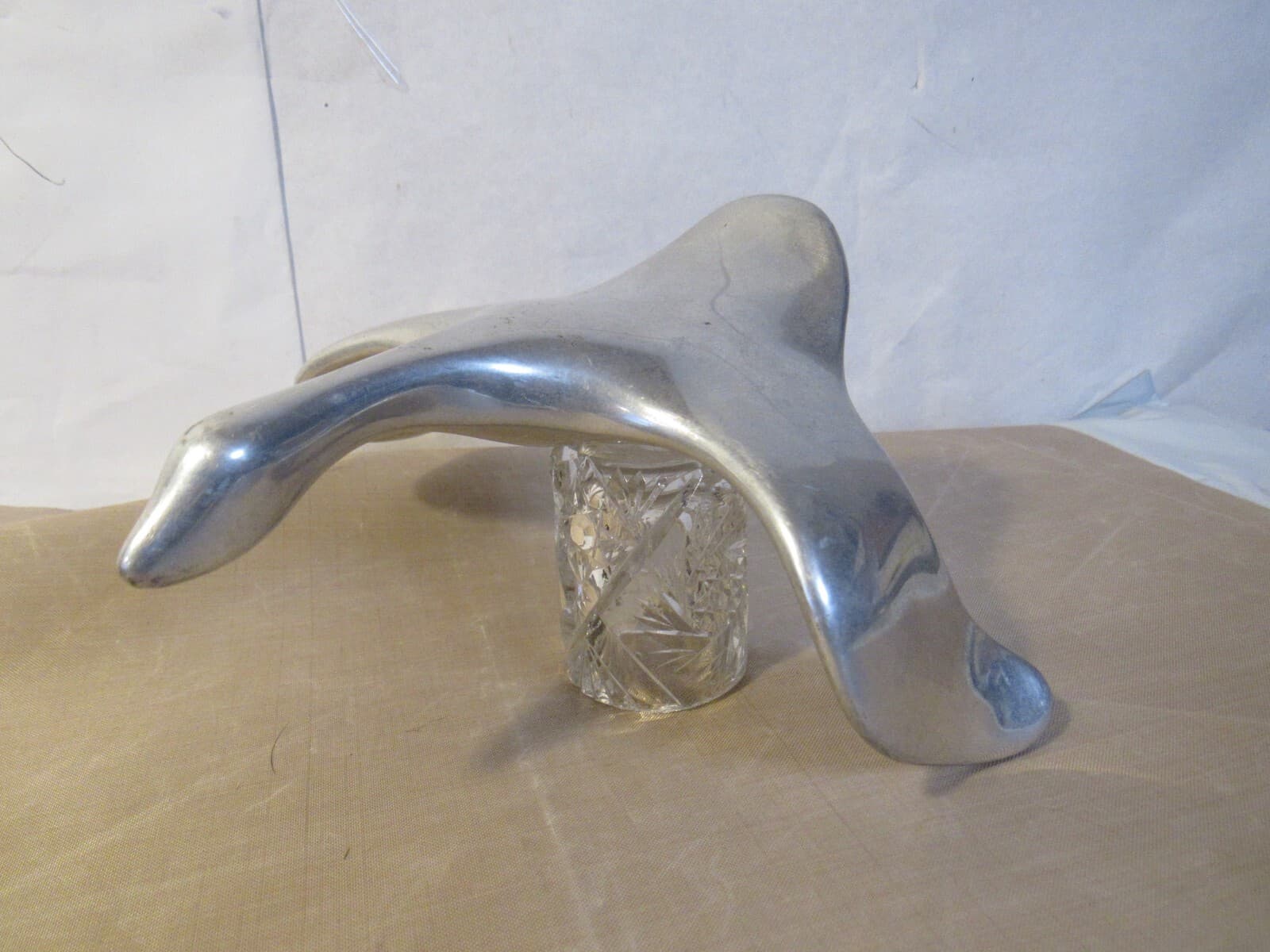 Hoselton Canada Aluminum Flying CANADIAN GOOSE Sculpture Signed Numbered W41S - Thumbnail 8