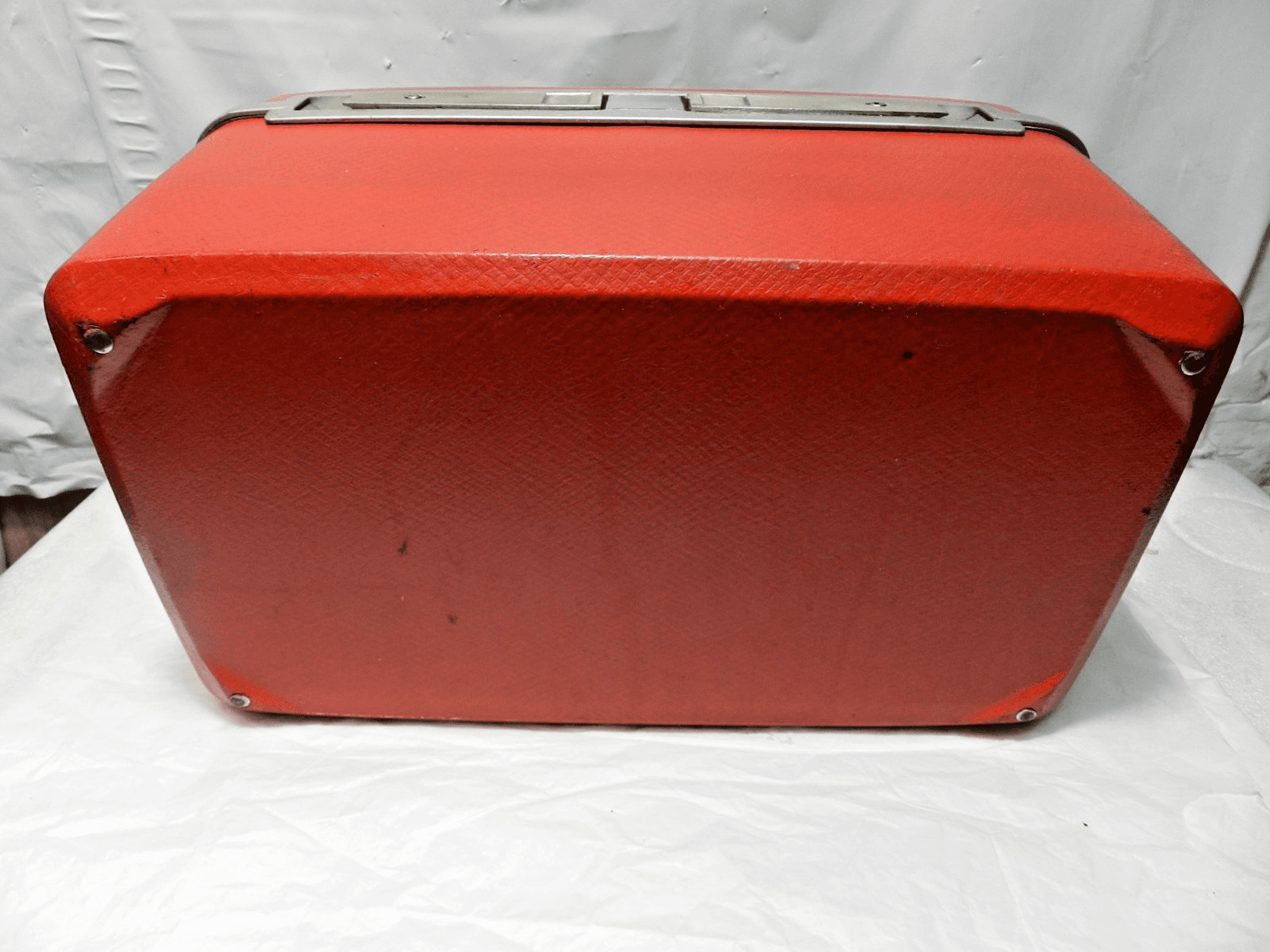 Vintage Samsonite Sentry Train Travel Case Red Makeup Box Mirror MCM (M26J) - Thumbnail 6