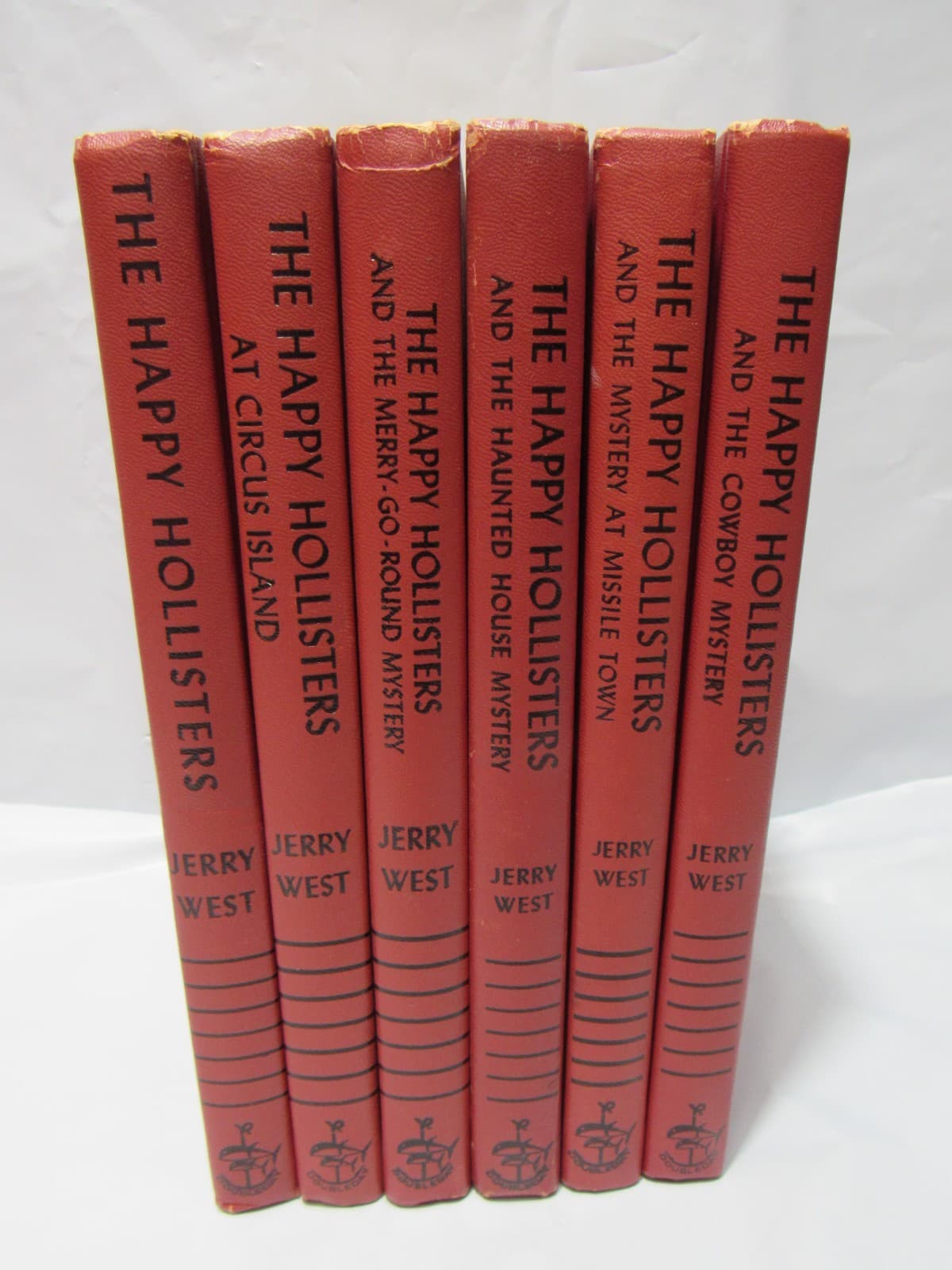 Vintage 1950s "The Happy Hollisters" Lot of 6 Books, Jerry West Doubleday T21J