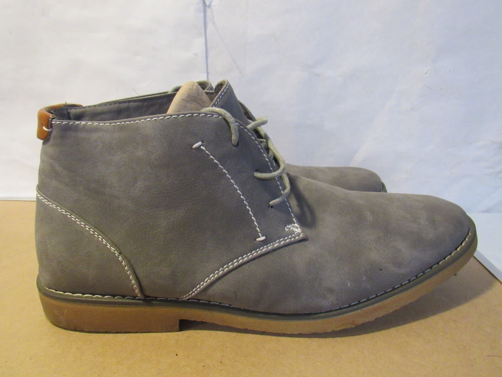 Steve Madden Lander Gray Mens Dress Boots Size 10 M B61M