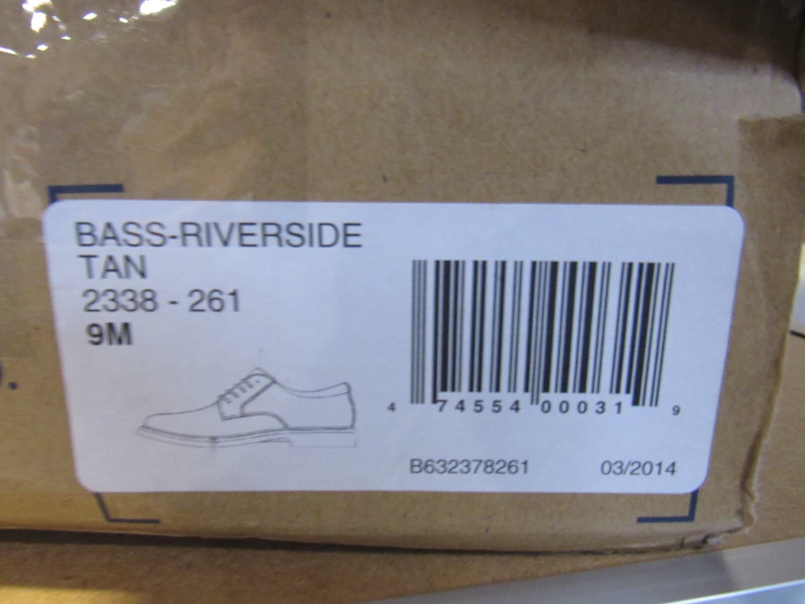 G.H. Bass & Co Men’s Size 9 M Bass-Riverside Oxford Dress Shoes Tan B64M - Thumbnail 2