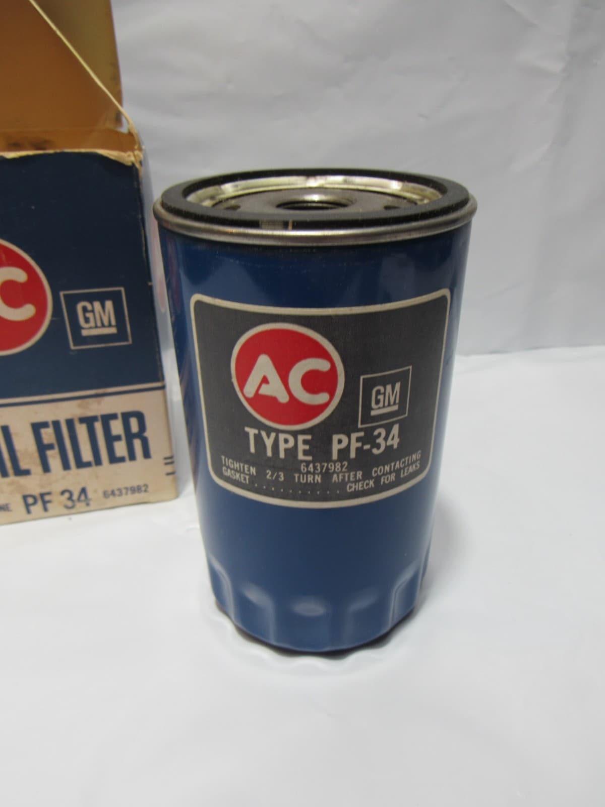 Vintage NOS AC Delco GM Oil Filter PF 34 6437982 (T26JJ) - Thumbnail 2