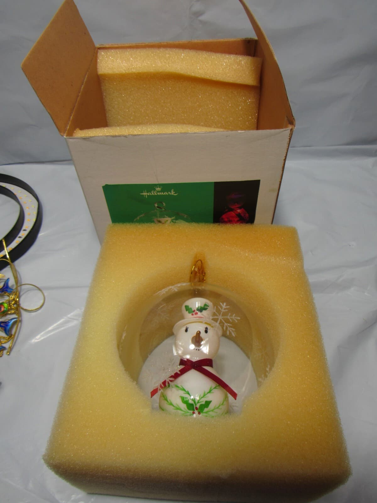 Hallmark Keepsake Lighted Snowman Glass Ball Lighted Ornament (M2M) - Thumbnail 11