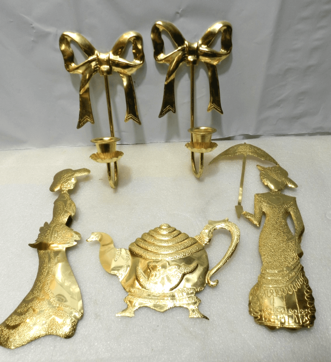 Vintage Home Interior Metal Victorian Lady Sconces Teapot Wall Decor (Z69J)