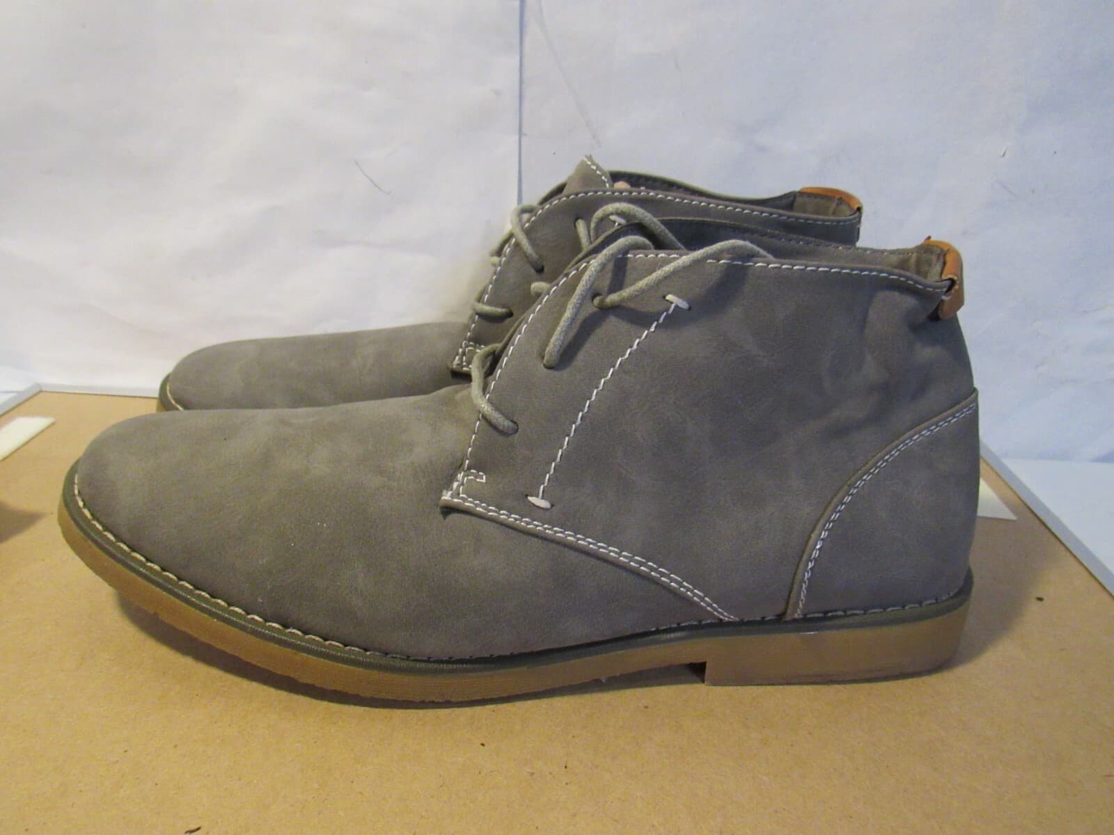 Steve Madden Lander Gray Mens Dress Boots Size 10 M B61M - Thumbnail 3
