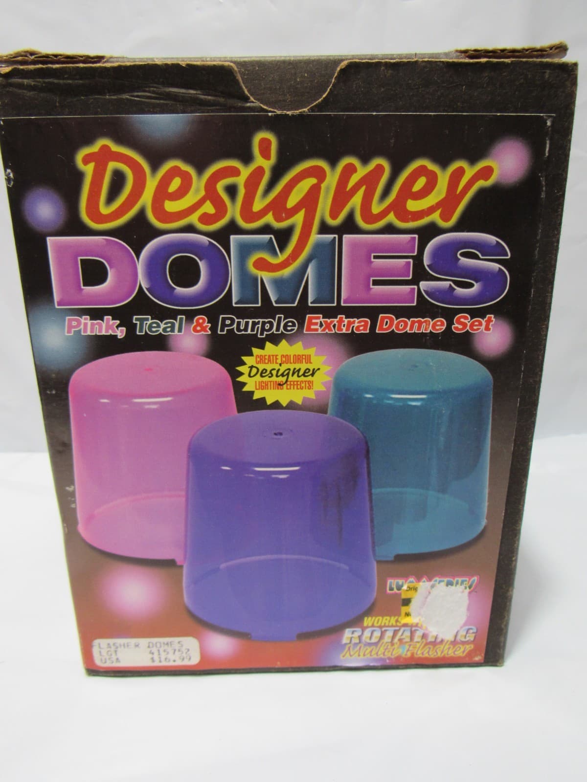 Rotating Multi Flasher Replacement Domes Pink Teal Purple 5 Domes (T25J) - Thumbnail 3