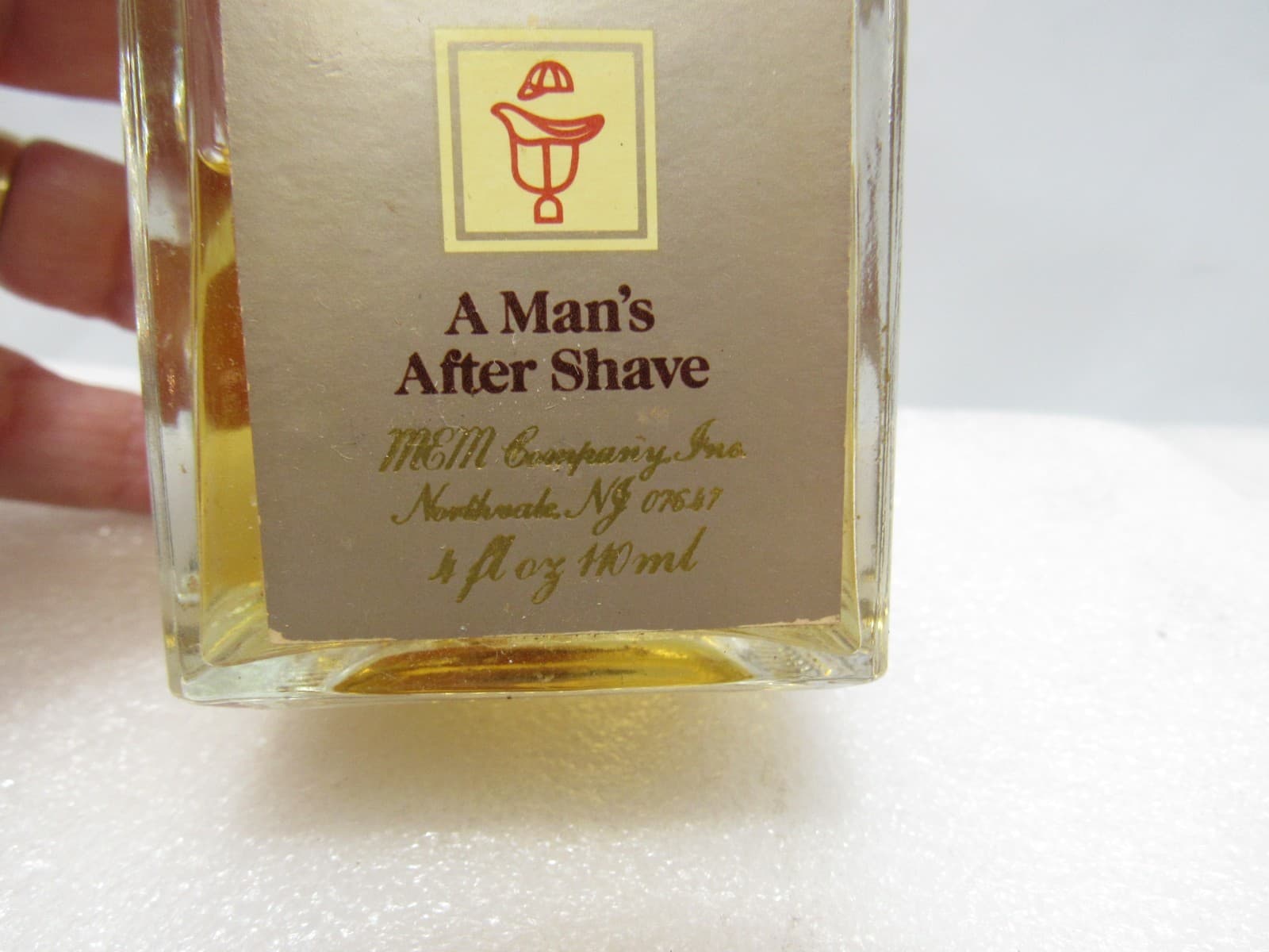 Vintage English Leather After Shave Bottle 80% Full Wood Cap E56K - Thumbnail 3