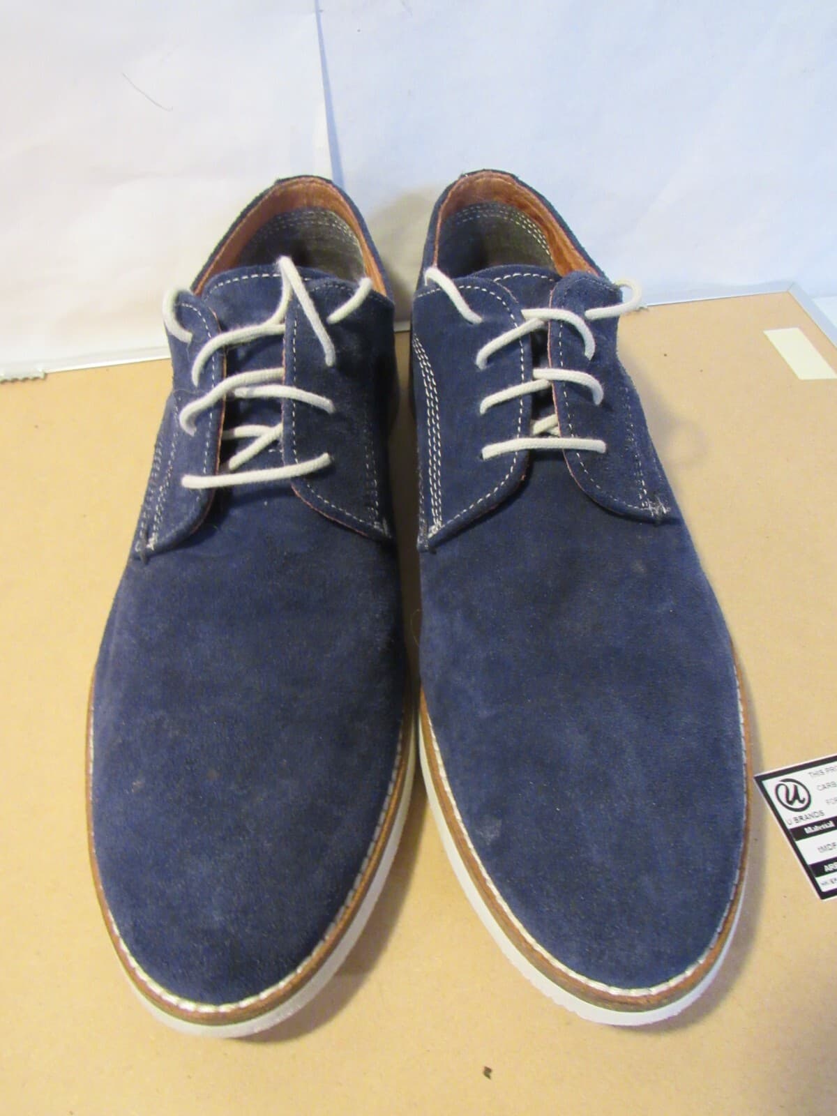 Jeffery Tyler Mens Gavin Oxford Dress Shoes Blue Suede SZ 10 M B69M - Thumbnail 3