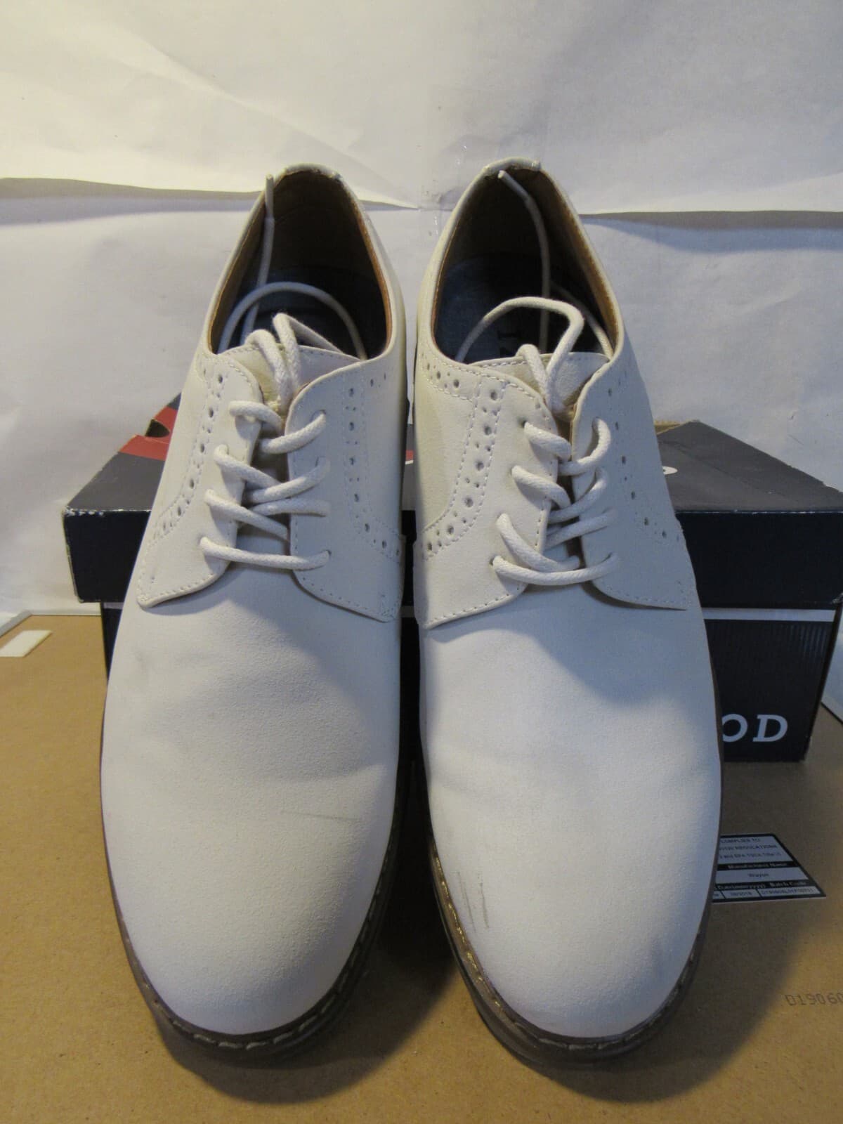 Izod Chad Chalk Lace Up Men's Dress Casual Oxford Shoe Size 9.5 M Cream B65M - Thumbnail 3