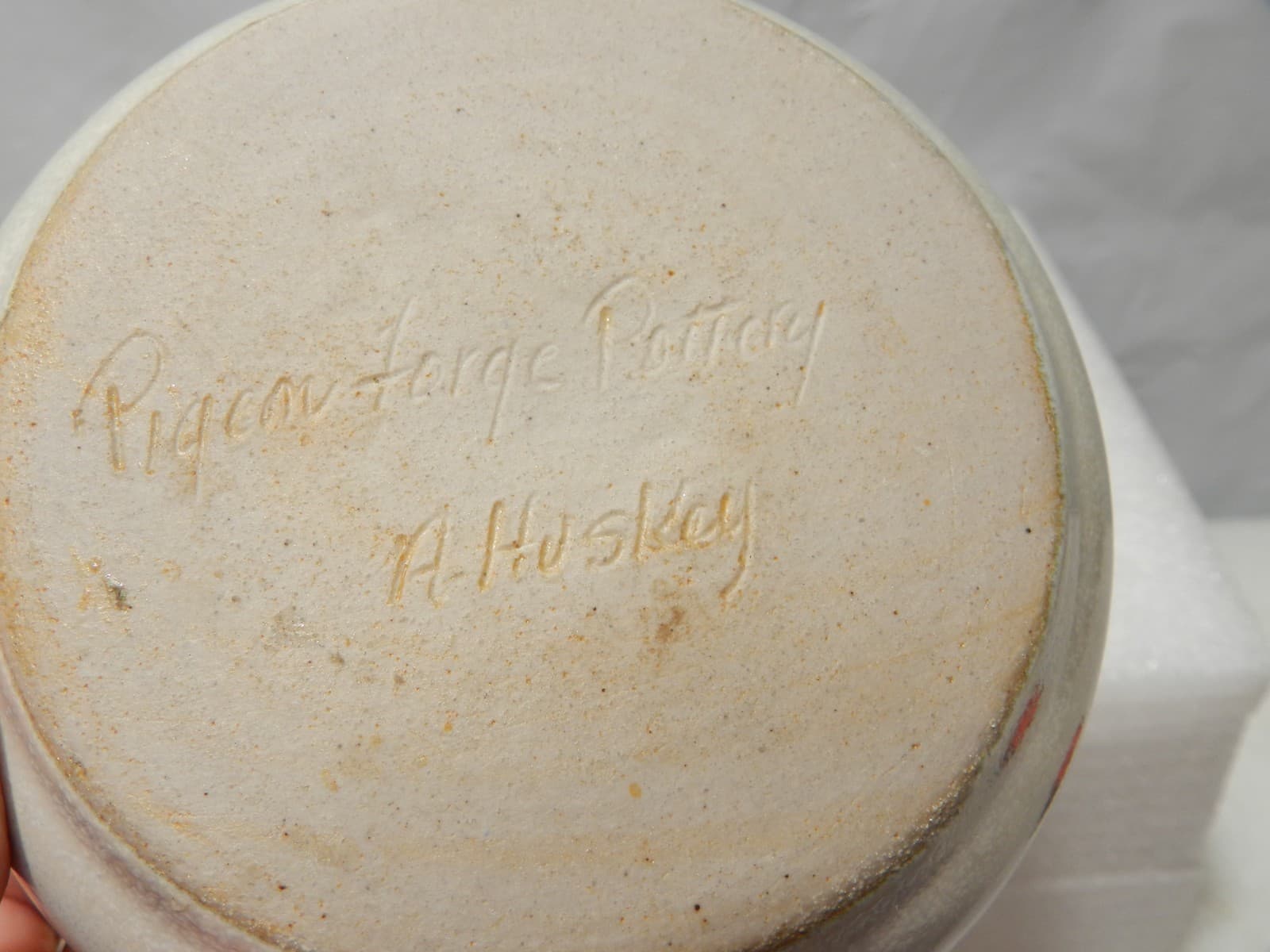 Pair Pigeon Forge Pottery Candle Holders Earth Tone Drip Glaze A. Huskey (H21S) - Thumbnail 4