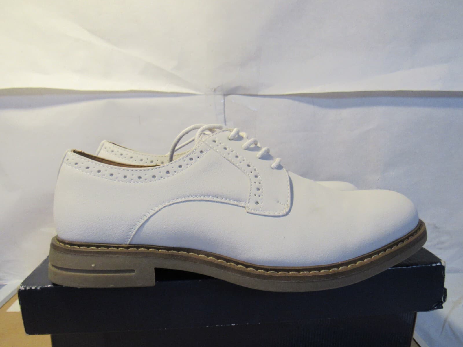 Izod Chad Chalk Lace Up Men's Dress Casual Oxford Shoe Size 9.5 M Cream B65M - Thumbnail 6